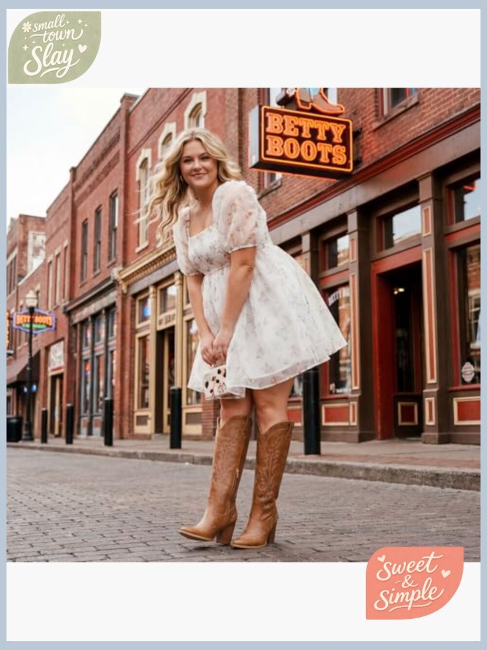 Knee High Chunky Heel Western Boots with Side Zipper - Picture 6 of 7